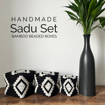 Square Box - Rattan Bamboo